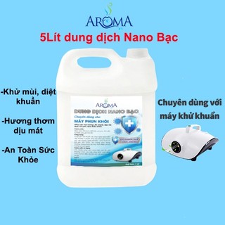 Dung dịch khử khuẩn nano bạc (CAN LỚN 5 LÍT), khử  mùi, diệt mọi vi khuẩn trên xe ô tô, nhà hàng, quán ăn, gia đình.