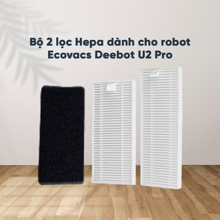 Bộ 2 lọc dành cho robot Ecovacs Deebot OZMO U2 Pro (Lọc khay lau _ Lọc khay hút) - Hàng chính hãng