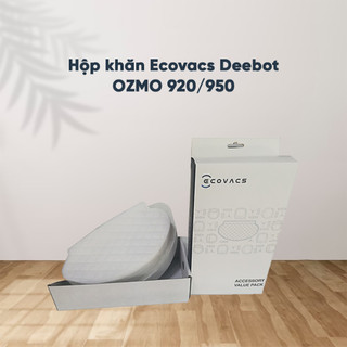 Hộp 25 Khăn Lau Sàn Robot Hút bụi Lau Nhà Ecovacs Deebot OZMO 920/ 950 / T5 - Hàng Chính Hãng