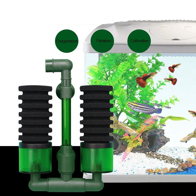 Bộ Lọc Vi Sinh BIO Êm Ái Có Thêm Khoang Chứa, Phụ Kiện Lọc Bể Cá Có Sủi Oxy, Lọc Vi Sinh Đa Năng QS-