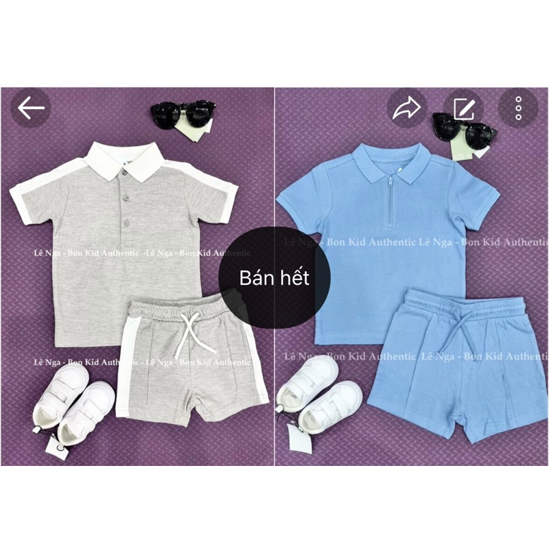 Bộ cộc polo bé trai GEORGE_UK chính hãng size từ 12-18m đến 6-7y
