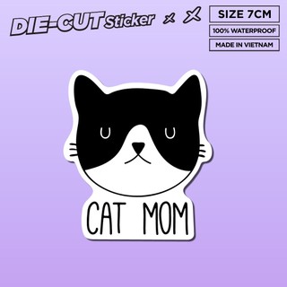 CAT MOM 7cm - Sticker Die-cut hình dán cắt rời từng con thương hiệu Sticker Factory
