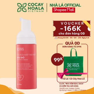  Sữa Rửa Mặt Đậu Đỏ Cỏ Cây Hoa Lá Việt Nam Sạch Sâu, Giảm Mụn, Trắng Da 150gr