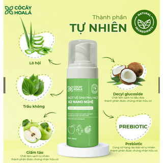  Dung Dịch Vệ Sinh Hữu Cơ Cỏ Cây Hoa Lá Dạng Bọt An Toàn Cho Tuổi Dậy Thì 150ml