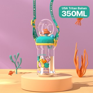 Como bebe binh nước cho bé bình cá heo bình nước nhựa bình nước có ống hút bình nước tritan cute độc lạ 250ml / 350ml