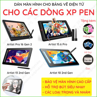 Dán màn hình bảng vẽ điện tử XP Pen Artist 10 12 13 gen 2/ 13.3 15.6 24 14 16 19 22R 22E 22 Plus 22+ V2