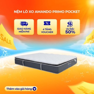 Nệm lò xo Amando Primo chiết xuất từ gỗ thiên nhiên hút ẩm thoáng khí bảo hành bởi Vua Nệm