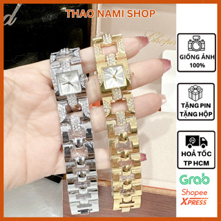  Đồng hồ nữ mặt vuông dây kim loại Gues.s đồng hồ nữ dây kim loại kiểu lắc tay thời trang - ThaoNami 