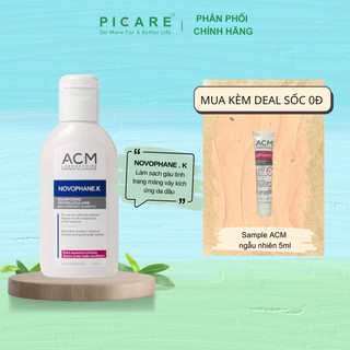 Dầu gội giảm gàu mảng và giảm ngứa da đầu ACM Novophane K Shampoo 125ml