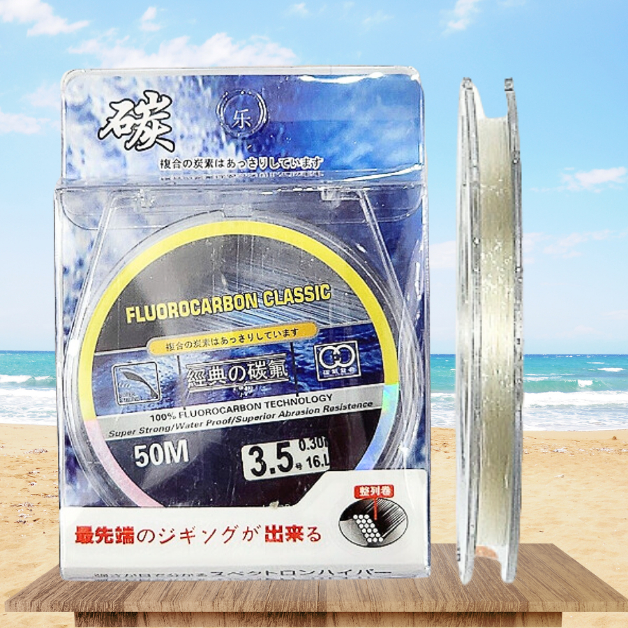 Cước Thẻo Câu Đài FLUROCARBON, Đủ Size 0.8, 1.0, 1.5, 2.0, 2.5, 3.0, 4.0, 5.0 - BF - LongFS