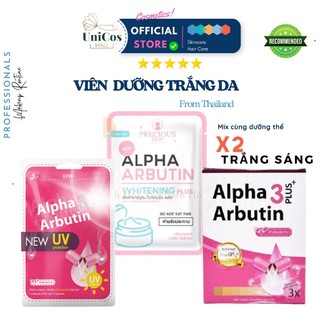 Viên bột kích trắng body alpha arbutin 3 plus 10 viên/1 vỉ thái lan - unicos mall