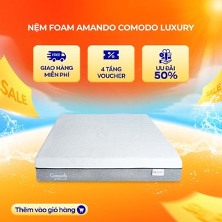 Nệm Foam Amando Comodo Luxury thiết kế chuyển động tiên tiến êm dịu thoáng mát bảo hành VN