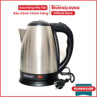 Ấm siêu tốc, bình đun siêu tốc Sunhouse SHD1182, 1,8 LÍT, inox 2 lớp, đun sôi nhanh, tự động ngắt khi sôi.