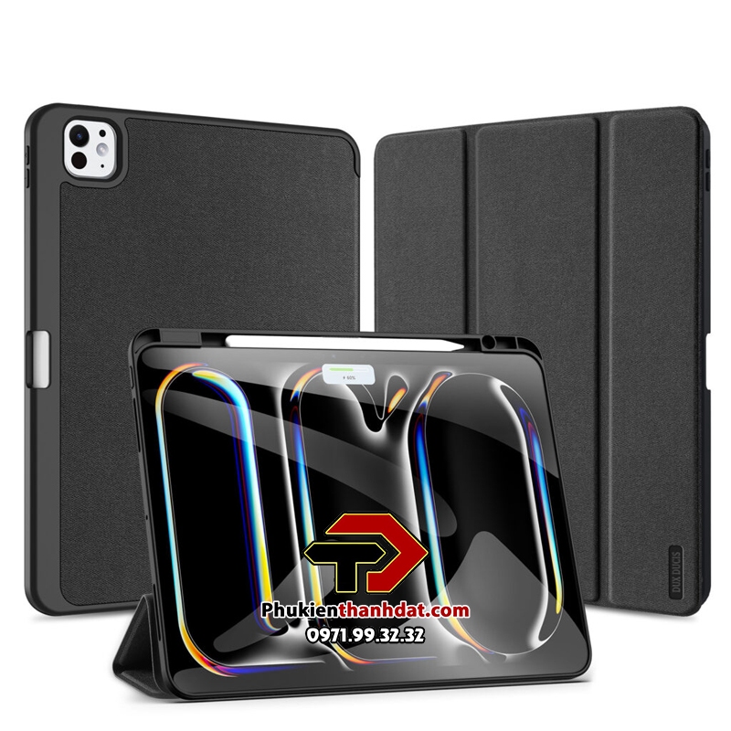 Bao da chống sốc cho iPad Pro M4 11 inch 2024, Pro M4 13 inch 2024 chính hãng Dux Ducis Domo