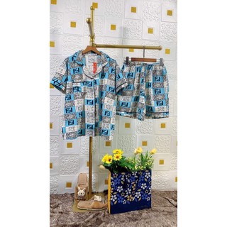 [HCM] (65-80kg) Đồ bộ pijama bigsize TNQN đùi lụa hàn/nhật. Đồ bộ đùi bigsize lụa. pyjama