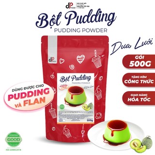 Bột pudding dưa lưới dpfood - gói 500g - làm topping trà sữa, chè, cacao/milo dầm,...