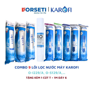 Combo 9 lõi lọc nước karofi chính hãng dùng cho máy lọc nước karofi o-i229/a, o-s129/a,...