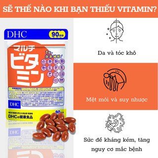 Viên Uống Vitamin Tổng Hợp DHC Multi Vitamins bổ sung 12 loại vitamin thiết yếu 30 Ngày, 90 Ngày