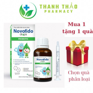Men Ví Sinh Nhỏ Giọt Novofido -  Bổ Sung 6 Tỷ Lợi Khuẩn, Giảm Rồi Loạn Tiêu Hoá, Giảm Khóc Dạ Đề, Đầy Hơi - Lọ 5ml 15ml