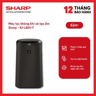 Máy lọc không khí và tạo ẩm sharp ki-l80v-t