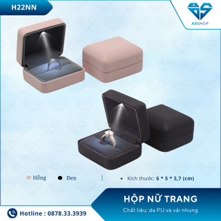 Hộp đựng nhẫn nhỏ, bông tai nữ trang có đèn led, đựng nhẫn đính hôn cỡ nhỏ, nhẫn cưới