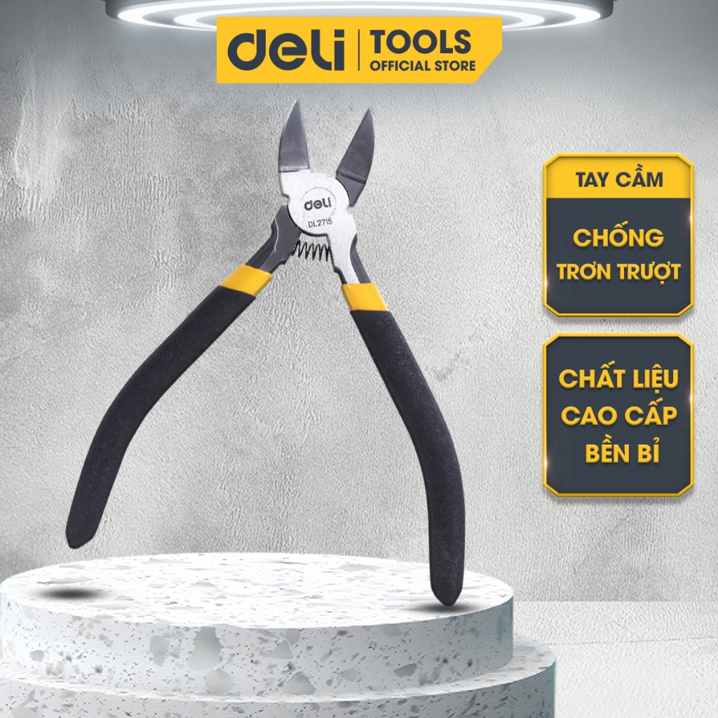 Kìm Cắt Dây Điện Mini Chính Hãng DELI - Lưỡi Cắt Sắc Bén Chống Mòn