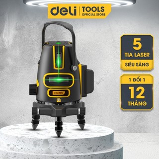 Máy Cân Bằng Laser Siêu Bền Chính Hãng DELI - 5 Tia Laser Siêu Sáng - Đo Đạc Chính Xác