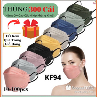 [THÙNG 300 CHIẾC] Khẩu Trang 4 Lớp Kháng Khuẩn 4D Mask Kf94 Tiêu Chuẩn Xuất Khẩu
