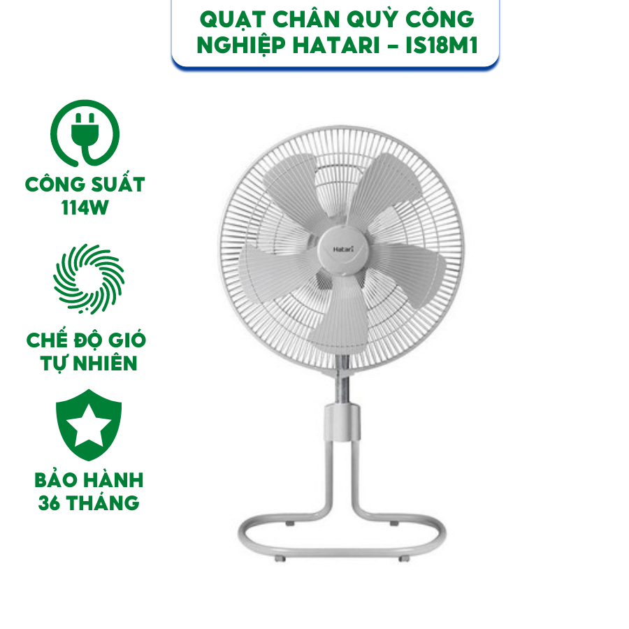Quạt chân quỳ công nghiệp Thái Lan Hatari HT- IS18M1 - Hàng chính hãng bảo hành 36 tháng
