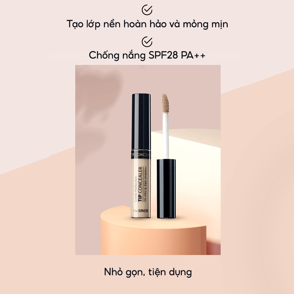 [THE SAEM] Kem che khuyết điểm Cover Perfection Tip Concealer độ che phủ cao (6.5g) - TinTin Live | BigBuy360 - bigbuy360.vn