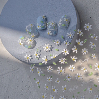 Sticker lụa hoa cúc daisy