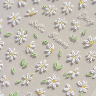 Sticker lụa hoa cúc daisy