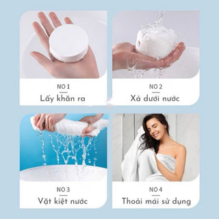 Khăn tắm nén khăn mặt nén du lịch siêu tiện dụng dạng nén full size