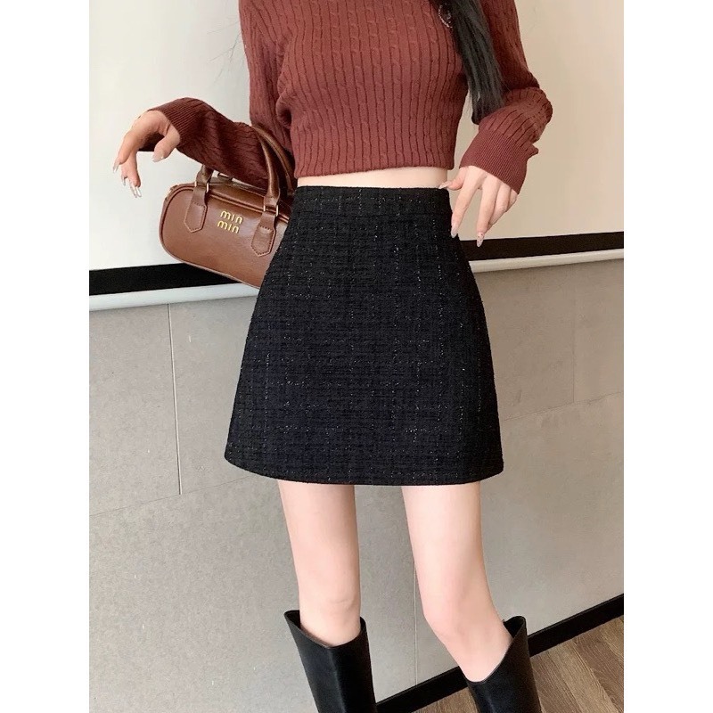 CV11- CHÂN VÁY VẢI KIM SA HOT TREND