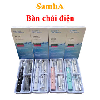 Bàn chải điện người lớn đánh sạch và trắng răng gấp nhiều lần với bàn chải thường - samba