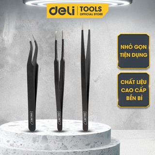 Bộ Nhíp 3 Chiếc Thép Không Gỉ Chính Hãng DELI - Chống Mòn Han Gỉ