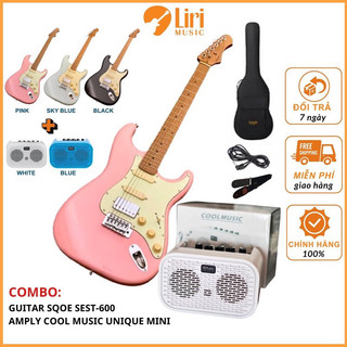 Combo guitar điện Sqoe Sest600 + Amply Mini Coolmusic Unique Mini - Luyện tập, Biểu Diễn- Liri Music