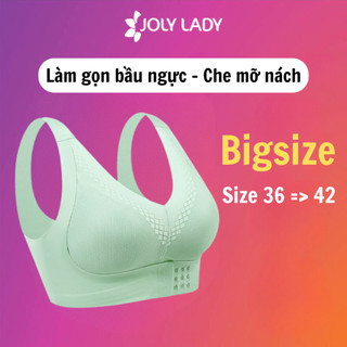 Áo ngực bigsize cài trước JOLY LADY, áo lót bigsize chống xệ làm gọn bầu ngực, che mỡ lưng thoáng khi - A035