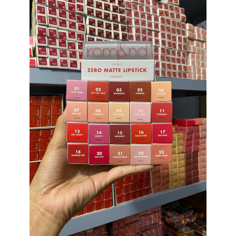[Muteral Nude] Son thỏi Romand New Zero Matte Lipstick 3g full màu 21 22 23 | BigBuy360 - bigbuy360.vn