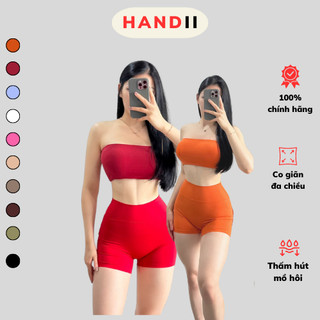 Áo bra quây ngực gym nữ BANDEAU Tomtiger có viền silicon chống tụt cao cấp "HANDII"