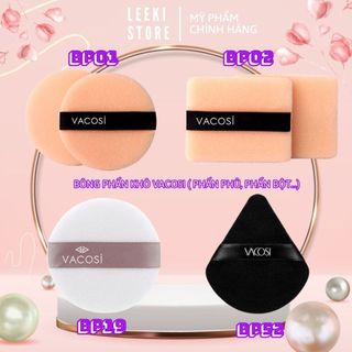 Bông phấn khô Vacosi Hàn Quốc size nhỏ / trung/ lớn hình tròn/ vuông BP01 / BP02 / BP19 / BP52
