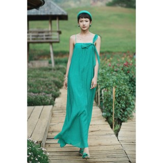 Đầm Bowline Dress chất liệu organza tổng hợp hai dây nơ