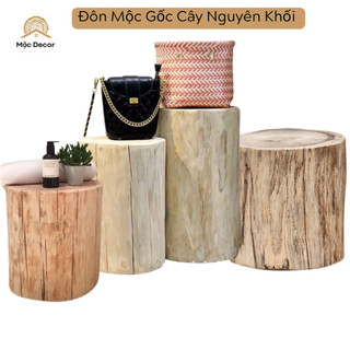 Đôn Gỗ Gốc Cây Nguyên Khối Tự Nhiên Dạng Mộc  Làm Bàn, Ghế, Trang Trí, Đặt Tượng
