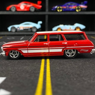 Xe Mô Hình Hot Wheels Basic '64 Chevy Nova Wagon - Red - Tỉ lệ 1/64