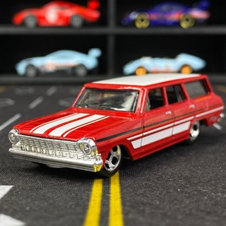 Xe Mô Hình Hot Wheels Basic '64 Chevy Nova Wagon - Red - Tỉ lệ 1/64
