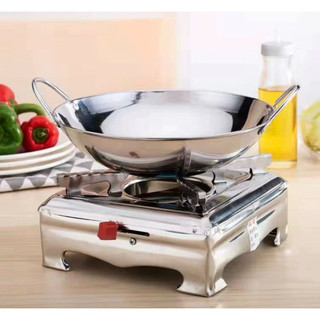 Bếp cồn du lịch, cắm trại, bếp lẩu mini Inox đẹp an toàn dễ sử dụng - BANGGE