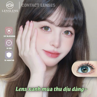 Lens Mắt Kính Áp Xanh Mùa Thu Ẩn Nhũ Autumn Green Đủ Độ Cận
