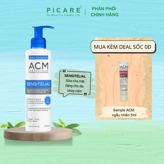 Gel làm sạch hỗ trợ cân bằng pH da khô, da dễ bị dị ứng ACM Sensitelial Cleansing Gel 200ml