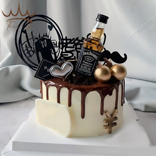 Chai rượu mini - jack chai nhựa - phụ kiện trang trí bánh kem phụ kiện bánh sinh nhật