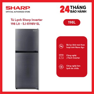 Tủ lạnh Sharp Inverter 181L SJ-X198V-SL - SHOP miễn phí GIAO + LẮP HÀ NỘI